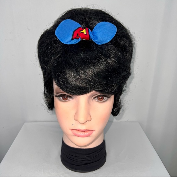 Superman Light Blue Superhero Rockabilly Bandana Knotted Hair Bow - Picture 2 of 11